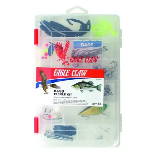 55-Pc. Bass Tackle Fishing Kit
