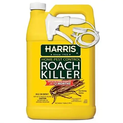 Roach Killer, Liquid, Spray Application, 1 gal Clear