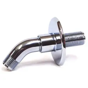 U S Hardware P-040C Shower Arm, 1/2 in Connection, NPT, Plastic, Chrome