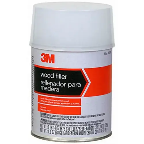 Wood Filler, Paste, Pungent Styrene, Yellow, 1 qt Can Wood Filler, Paste, Pungent Styrene, Yellow, 1 qt Can