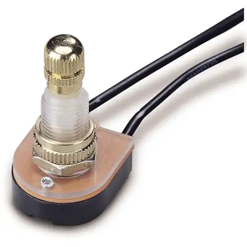 Rotary Switch, 6/3 A, 125/250 V, SPST, Brass Magnesium