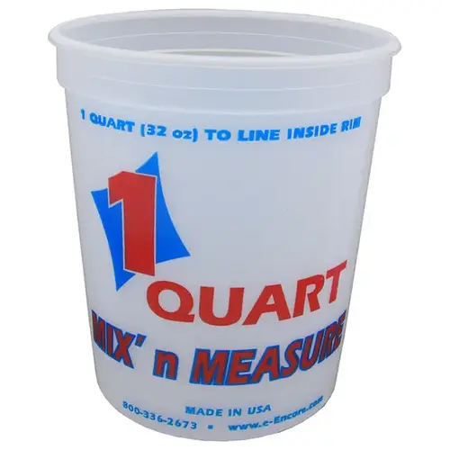 1 Qt. Semi-Transparent Multi-Mix All Purpose Mixing And Storage Container Clear