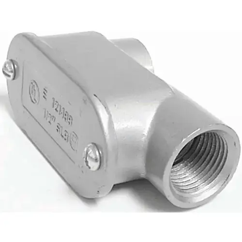 ALUMINUM ENTRANCE ELBOW 1/2 IN Gray