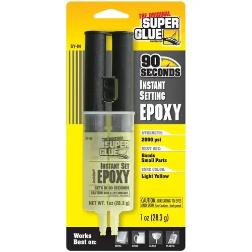 SY-IN Epoxy Adhesive, Light Yellow, Liquid, 1 oz, Syringe SY-IN Epoxy Adhesive, Light Yellow, Liquid, 1 oz, Syringe
