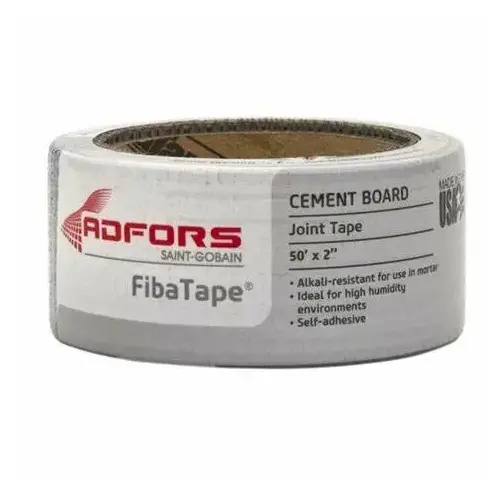 FibaTape Cement Board Tape Wrap, 50 ft L, 2 in W, Gray FibaTape Cement Board Tape Wrap, 50 ft L, 2 in W, Gray