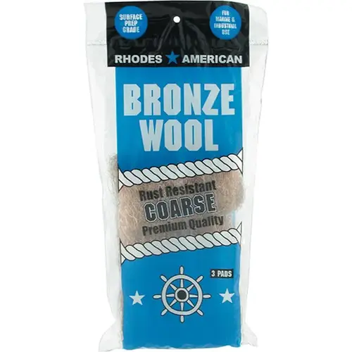 Bronze Wool Pad Course Grade pack of 3 Bronze Wool Pad Course Grade pack of 3
