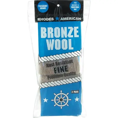 Bronze Wool Pad Fine Grade pack of 3 Bronze Wool Pad Fine Grade pack of 3