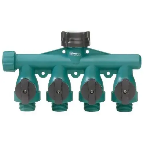 Shut-Off Valve, 3/4 in, GHT, 4 -Port/Way, 60 psi Pressure, Polymer Body Shut-Off Valve, 3/4 in, GHT, 4 -Port/Way, 60 psi Pressure, Polymer Body