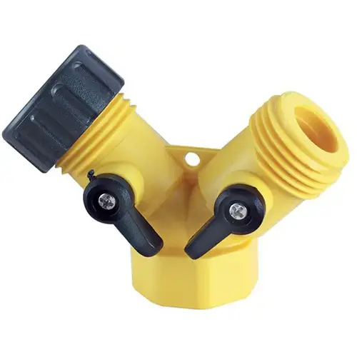 Y-Hose Connector with Shut Offs Plastic Y-Hose Connector with Shut Offs Plastic