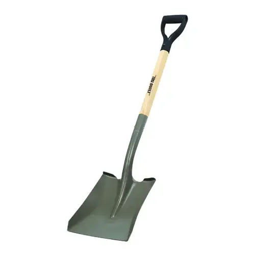 Shovel 38.5" Steel Square Transfer Wood Handle Black/Brown Shovel 38.5" Steel Square Transfer Wood Handle Black/Brown