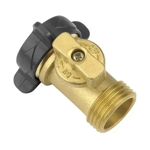 Hose Connector with Shut-Off Valve - Brass Hose Connector with Shut-Off Valve - Brass
