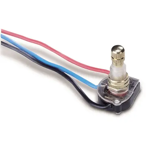 Rotary Switch, 6/3 A, 125/250 V, DP3T, Brass