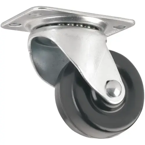 Caster 2" D Swivel Thermoplastic Rubber 125 lb Black/Silver Caster 2" D Swivel Thermoplastic Rubber 125 lb Black/Silver