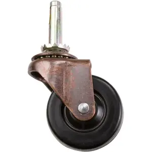 TITAN 4384995N 2" Caster, Stem Heavy Duty Rubber Black/Copper