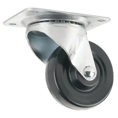 4" Industrial General-Duty Rubber Casters - Black 4" Industrial General-Duty Rubber Casters - Black
