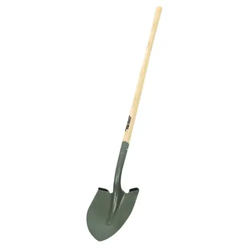 Shovel 56.75" Steel Round Digging Wood Handle Black/Brown - pack of 6 Shovel 56.75" Steel Round Digging Wood Handle Black/Brown - pack of 6