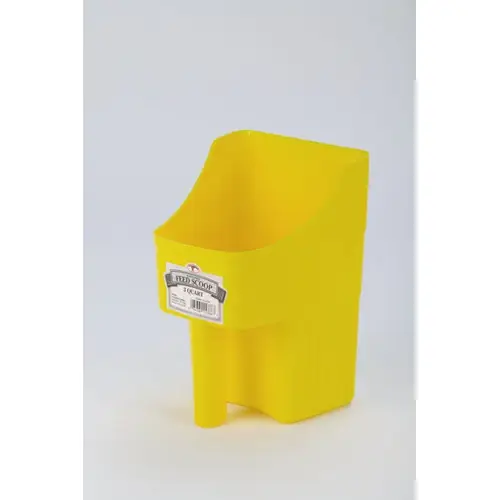 Feed Scoop, Enclosed, Yellow Plastic, 3-Qts. Feed Scoop, Enclosed, Yellow Plastic, 3-Qts.