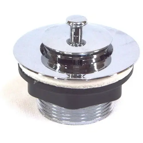 Bathtub Strainer with Stopper, Plastic, Chrome Bathtub Strainer with Stopper, Plastic, Chrome