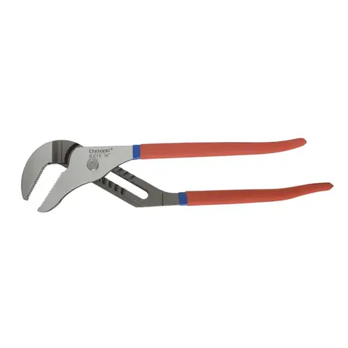 Tongue and Groove Plier, 16 in OAL, 4-1/2 in Jaw Opening, Long, Single-Dipped, Straight Handle