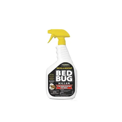 Bed Bug Killer, Liquid, Spray Application, 32 oz Clear/White