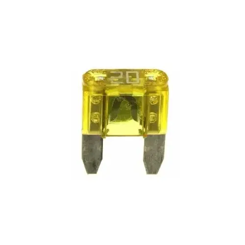 Automotive Fuse, Blade Fuse, 32 V, 20 A, 1 kA Interrupt Yellow - pack of 25 Automotive Fuse, Blade Fuse, 32 V, 20 A, 1 kA Interrupt Yellow - pack of 25