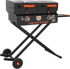 Blackstone 1550 Tailgater Grill and Griddle, 60,000 Btu, 2-Burner, 534 sq-in Primary Cooking Surface Black