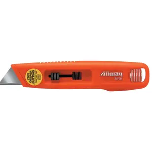 Allway ARK Lexan Plastic, Self Retractable Utility Knife Orange