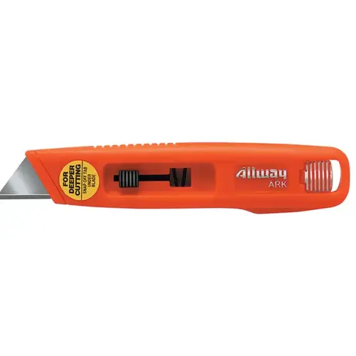 Lexan Plastic, Self Retractable Utility Knife Orange