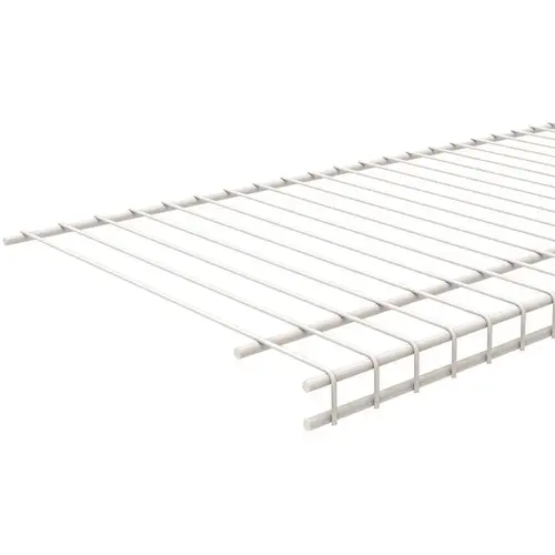 SuperSlide 12 in. D x 72 in. W White Ventilated Wall Mounted Wire Shelf - pack of 6 SuperSlide 12 in. D x 72 in. W White Ventilated Wall Mounted Wire Shelf - pack of 6