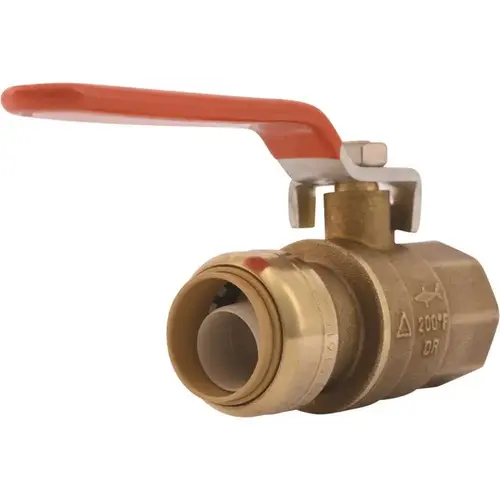 Ball Valve, 3/4 in Connection, SB x FNPT, 200 psi Pressure, Brass Body Chrome