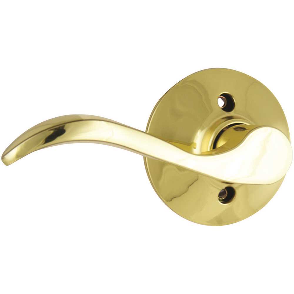 Defiant LYE704B-L Naples Polished Brass Left-Hand Dummy Door Lever
