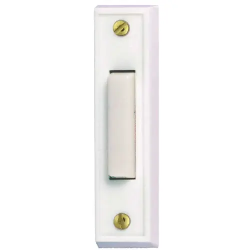 Wired LED Illuminated Doorbell Push Button, White