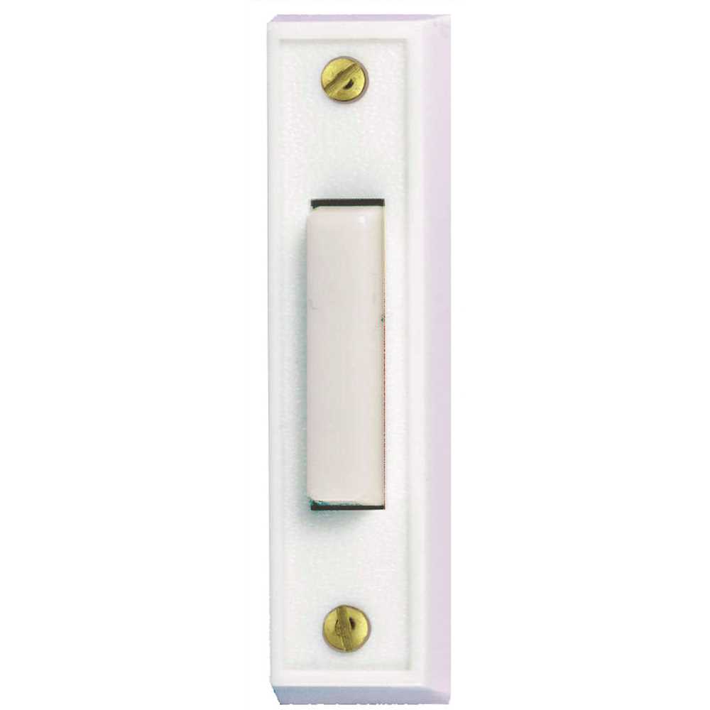Hampton Bay HB-315-1-00 Wired LED Illuminated Doorbell Push Button, White