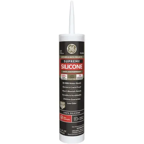 Supreme Silicone 10.1 oz. Clear Kitchen and Bath Caulk