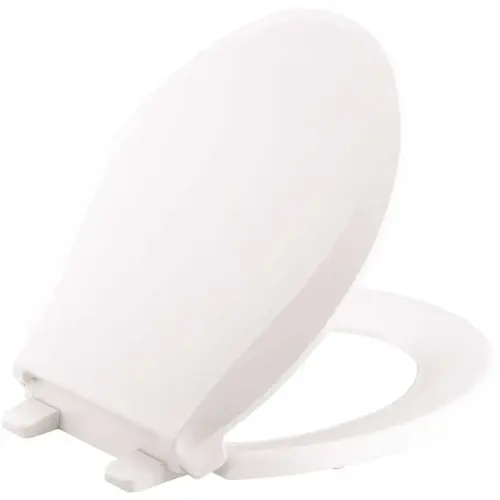 Cachet Quiet-Close Round Closed Front Toilet Seat with Grip-Tight Bumpers in White Cachet Quiet-Close Round Closed Front Toilet Seat with Grip-Tight Bumpers in White