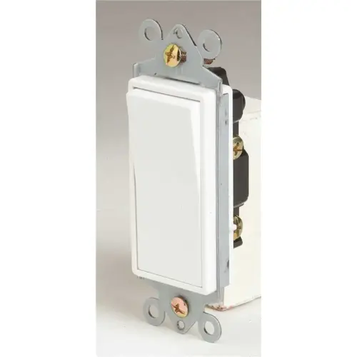 Maintenance Warehouse 15 Amp Single Pole Decorator Wall Switch, 120V/277V, White Maintenance Warehouse 15 Amp Single Pole Decorator Wall Switch, 120V/277V, White