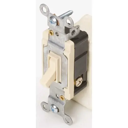 Maintenance Warehouse 15 Amp 120V Single Pole 3-Way Toggle Wall Switch-Ivory Maintenance Warehouse 15 Amp 120V Single Pole 3-Way Toggle Wall Switch-Ivory