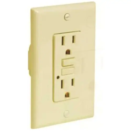 Maintenance Warehouse 15 Amp 125V Self Test GFCI Receptacle- Ivory Maintenance Warehouse 15 Amp 125V Self Test GFCI Receptacle- Ivory
