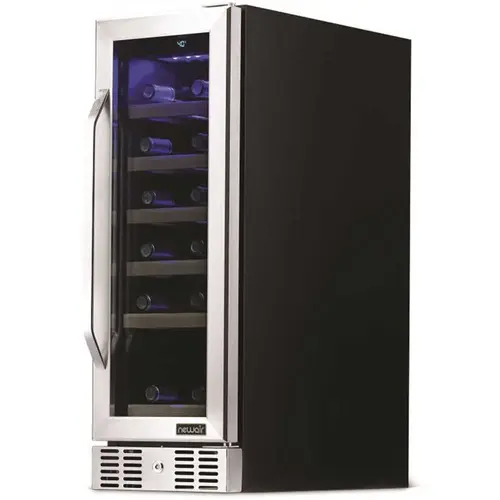 12" Built-In 19 Bottle Wine Fridge In Stainless Steel, With Premium Beech 12" Built-In 19 Bottle Wine Fridge In Stainless Steel, With Premium Beech