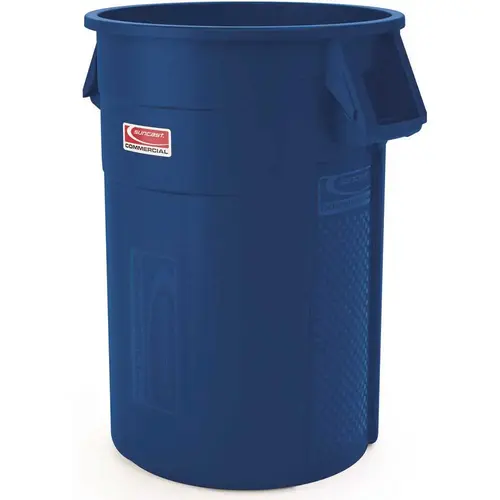 44 Gallon Utility Trash Can Blue 44 Gallon Utility Trash Can Blue