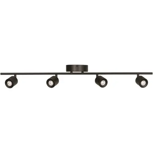 Core 4-Light LED Fixed Rail Track Fixture, Black