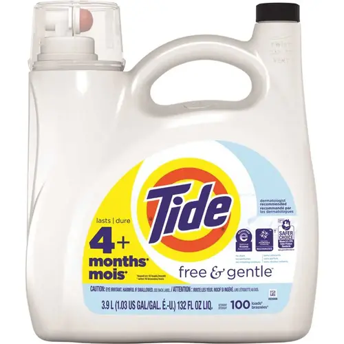 Free & Gentle 132 Oz Liquid Laundry Detergent 100 Loads - pack of 4 Free & Gentle 132 Oz Liquid Laundry Detergent 100 Loads - pack of 4