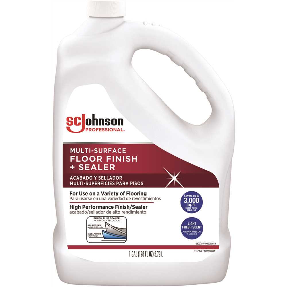 SC JOHNSON 362822 Multi-Surface Floor Finish Plus Sealer, 1 GALLON POURABLE BOTTLE White