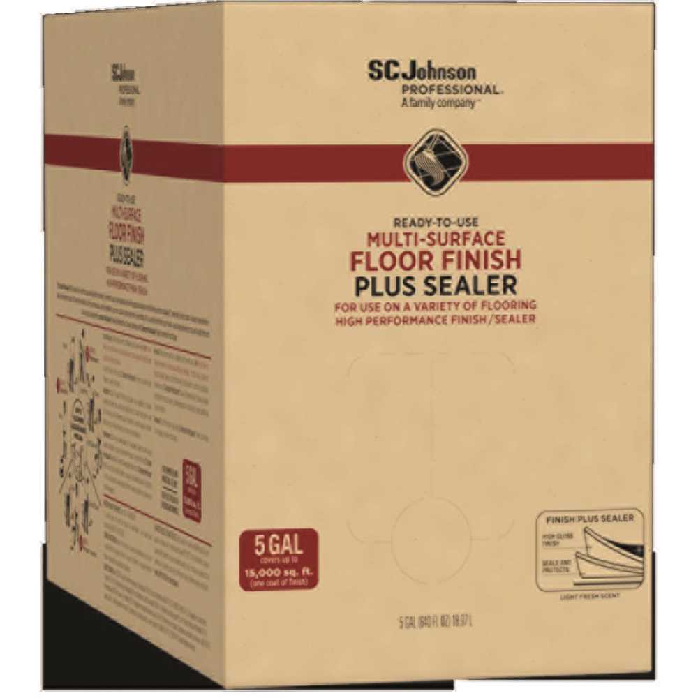 SC JOHNSON 362834 Multi-Surface Floor Finish Plus Sealer, 0.0110231 High Gloss