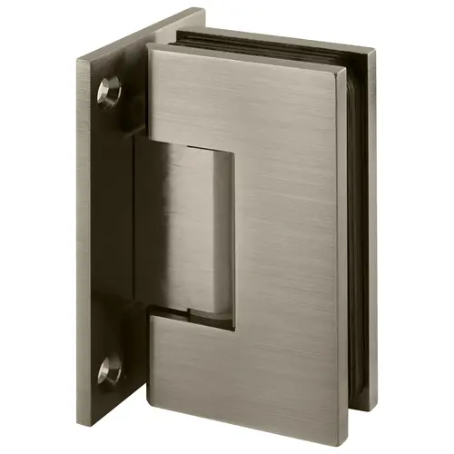 Designer Series Shower Door Wall Mount Hinge With Full Back Plate Brushed Nickel Designer Series Shower Door Wall Mount Hinge With Full Back Plate Brushed Nickel