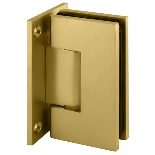 Designer Series Shower Door Wall Mount Hinge With Full Back Plate Satin-Brass Designer Series Shower Door Wall Mount Hinge With Full Back Plate Satin-Brass