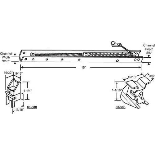 15in Window Channel Balance 13 to 17 lbs Sash Weight 15in Window Channel Balance 13 to 17 lbs Sash Weight