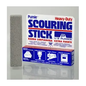 U.S. Pumice Company HDW-12 Scouring Stick Pumie Heavy Duty For Bath/Toilet 6" L Gray