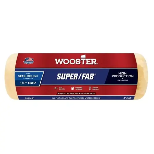 9 in. x 1/2 in. Pro Super/Fab High-Density Knit Roller Cover 9 in. x 1/2 in. Pro Super/Fab High-Density Knit Roller Cover