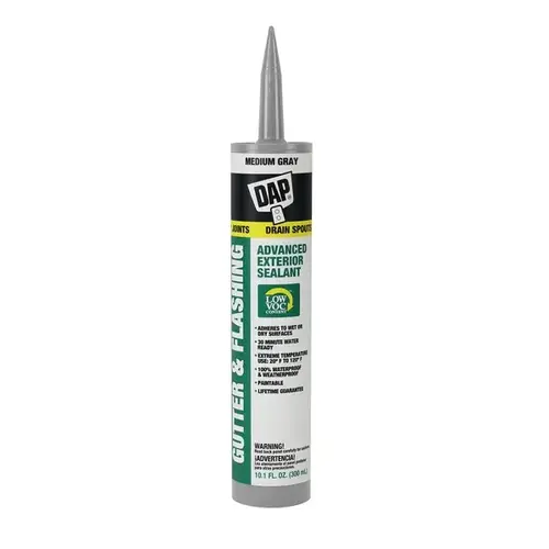 Butyl-Flex Gutter and Flashing Sealant, Gray, Paste, 10.1 fl-oz Cartridge Butyl-Flex Gutter and Flashing Sealant, Gray, Paste, 10.1 fl-oz Cartridge
